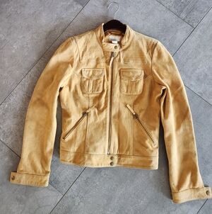 Lucky Brand Camel Biker Leather Jacket